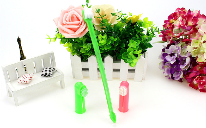 Pet Toothbrush Three-piece Set