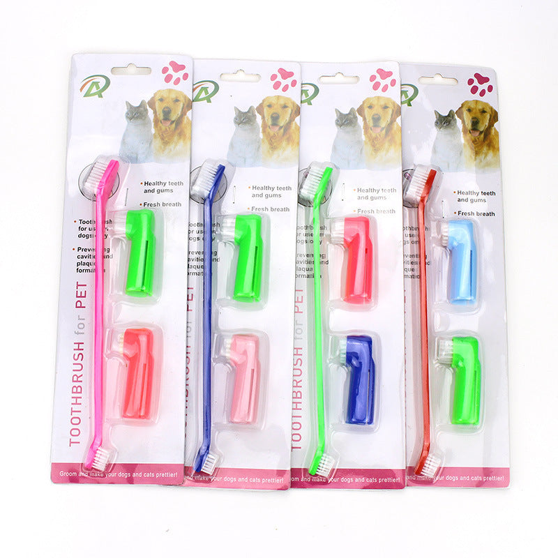 Pet Toothbrush Three-piece Set