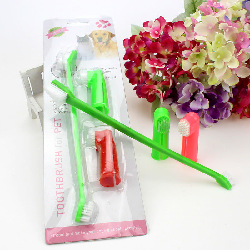 Pet Toothbrush Three-piece Set