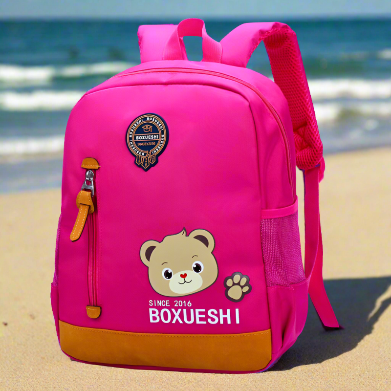 A cartoon bear nursery schoolbag