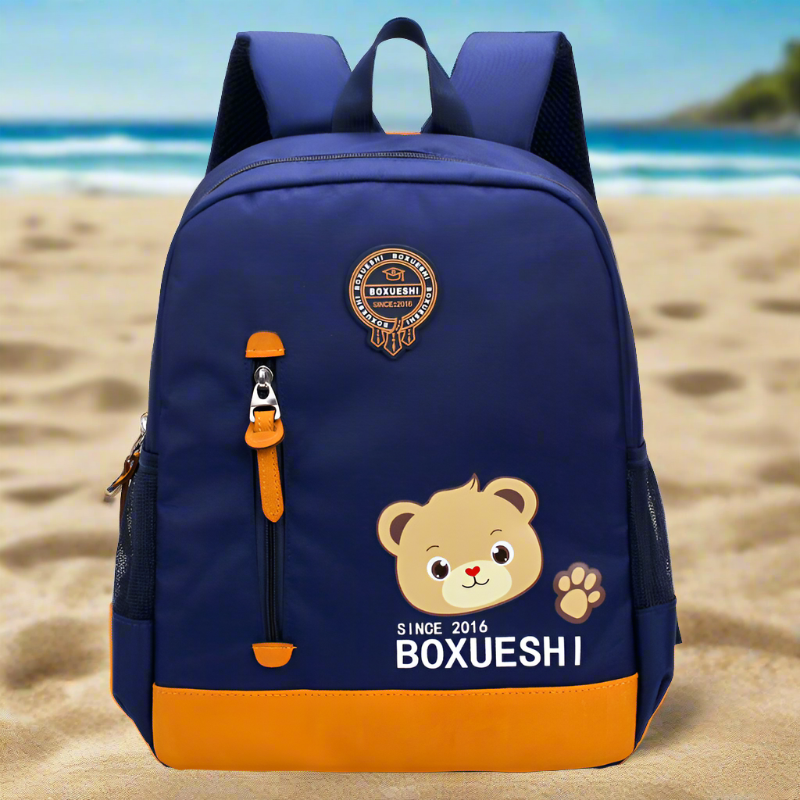 A cartoon bear nursery schoolbag