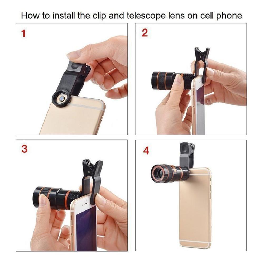 HD 8X Clip Camera Lens For Universal Mobile Cell Phone