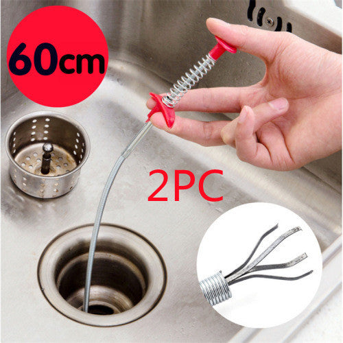 Kitchen sinker sewer dredger spring tool